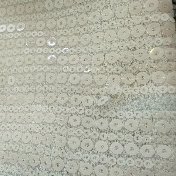 Reformation Elegant Cream Sequin Women's Crop Top Size 14 - Picture 9 of 12